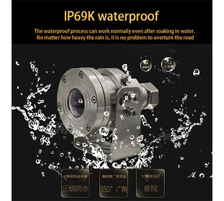 4K CCTV Anty-Explosion Fisheye PTZ Kamera ze stali nierdzewnej do ciężarówek Wbudowany MIC Starlight IR